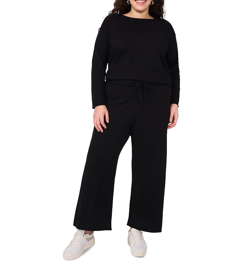 Vince Camuto Plus Size Crew Neck Long Sleeve Blouse