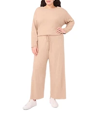 Vince Camuto Plus Size Coordinating Crew Neck Long Sleeve Blouse