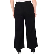 Vince Camuto Plus Size Denim Wide Leg Patch Pocket Jeans