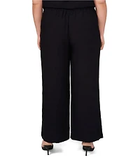 Vince Camuto Plus Size Embroidered Cutout Wide Leg Pants