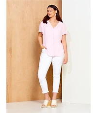 Vince Camuto Plus Size Frayed Hem Skinny Ankle Jeans
