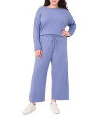 Vince Camuto Plus Size Coordinating Knit Wide Leg Drawstring Pants