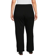 Vince Camuto Plus Size Knit Wide-Leg Drawstring Pant