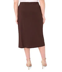 Vince Camuto Plus Size Ruched Pencil Midi Skirt