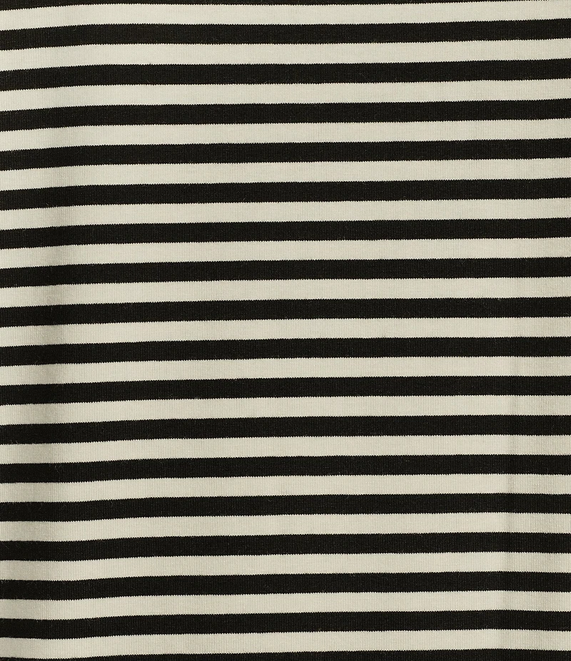 Vince Camuto Plus Size Short Sleeve Stripe Crew Neck Tee