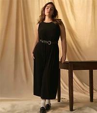 Vince Camuto Plus Size Sleeveless Crew Neck Keyhole Back Knit Maxi Dress