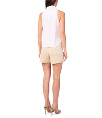 Vince Camuto Point Collar Sleeveless Button Down Blouse