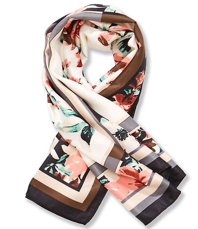 Vince Camuto Posy Border Square Scarf