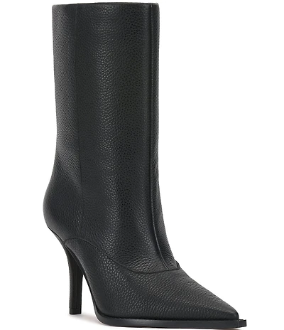 Vince Camuto Presca Leather Mid Calf Boots