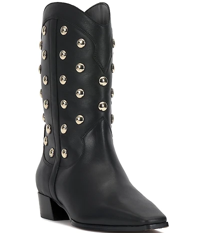 Vince Camuto Prilie Leather Dome Studded Booties