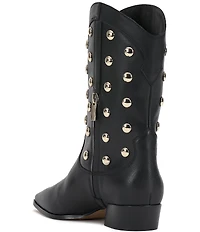 Vince Camuto Prilie Leather Dome Studded Booties