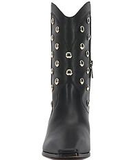 Vince Camuto Prilie Leather Dome Studded Booties