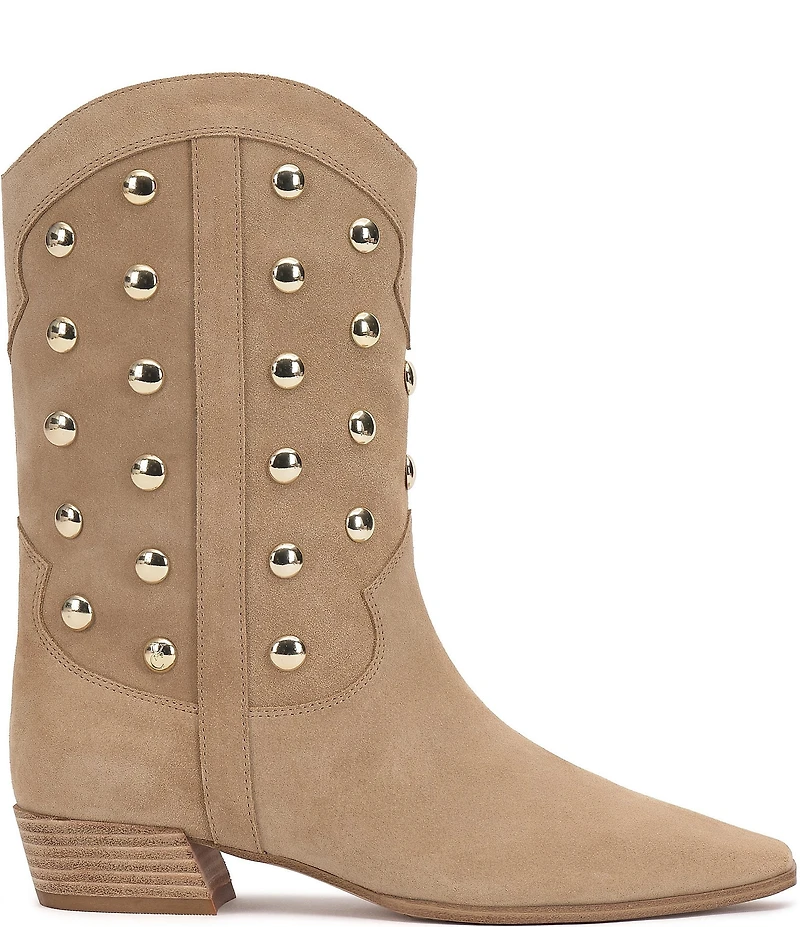 Vince Camuto Prilie Suede Dome Studded Booties