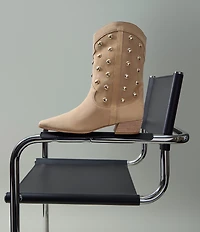 Vince Camuto Prilie Suede Dome Studded Mid Calf Boots