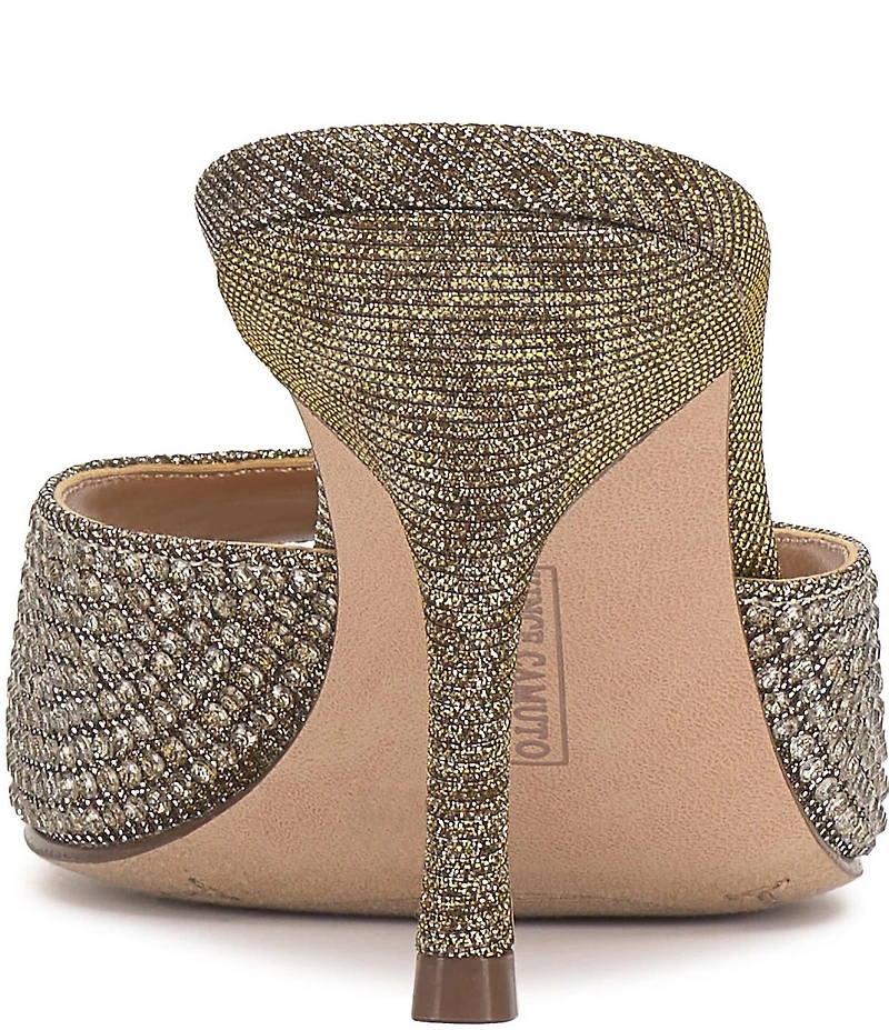 Vince Camuto Prynn Embellished Leopard Print Peep Toe Dress Slide Sandals