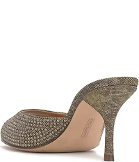 Vince Camuto Prynn Embellished Leopard Print Peep Toe Dress Slide Sandals