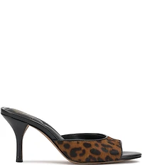Vince Camuto Prynn Leopard Print Hair Calf High Heel Slide Sandals