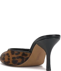 Vince Camuto Prynn Leopard Print Hair Calf High Heel Slide Sandals