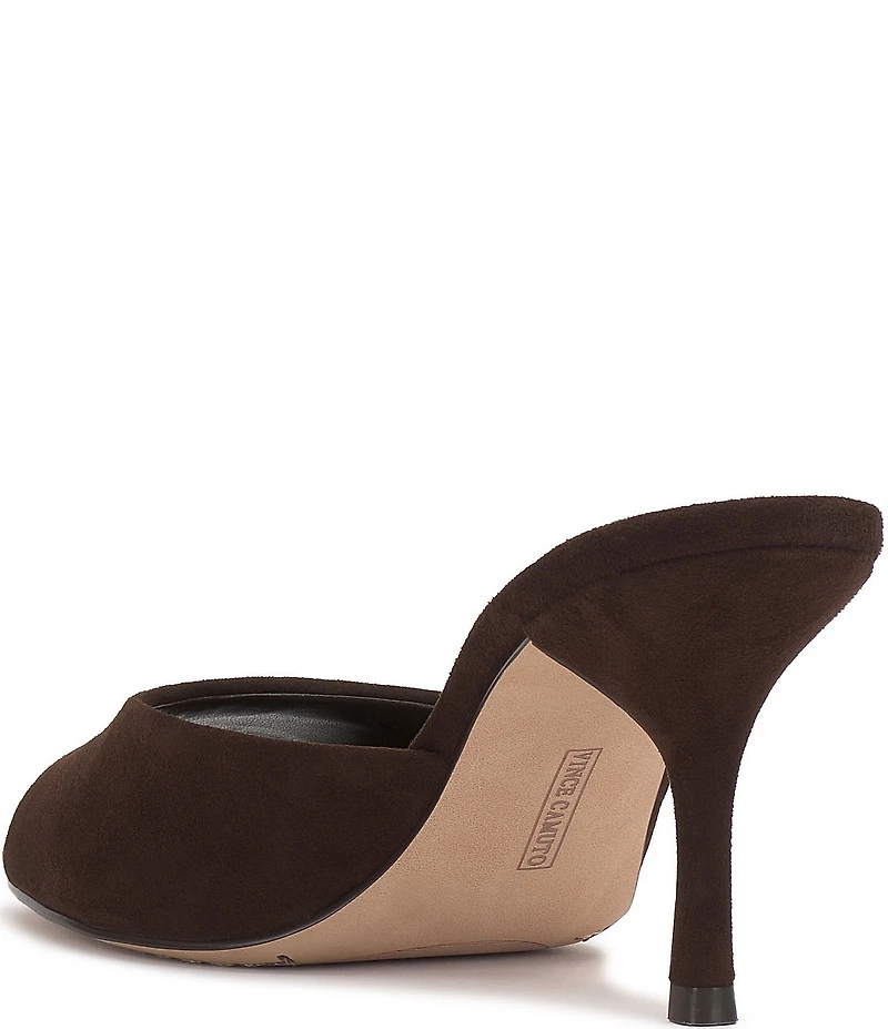 Vince Camuto Prynn Suede Slip On High Heel Dress Slide Sandals