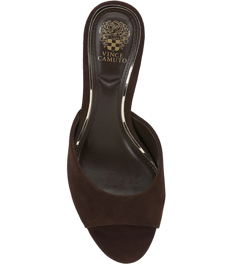 Vince Camuto Prynn Suede Slip On High Heel Dress Slide Sandals