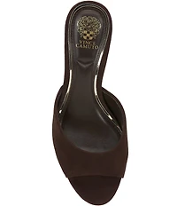 Vince Camuto Prynn Suede Slip On High Heel Dress Slide Sandals