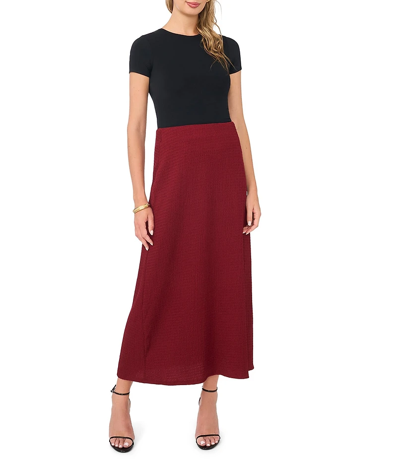 Vince Camuto Pucker Knit Midi Skirt
