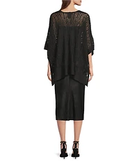 Vince Camuto Rib Knit Border Topper