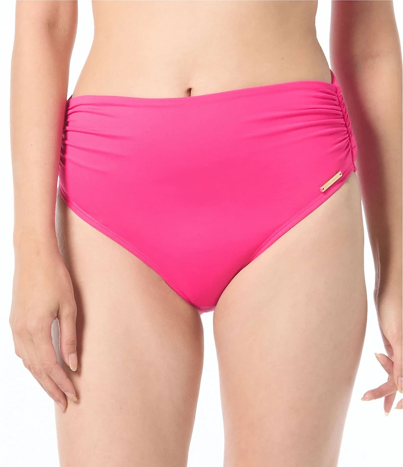 Vince Camuto Sanremo Solids Convertible High Waisted Bikini Swim Bottom