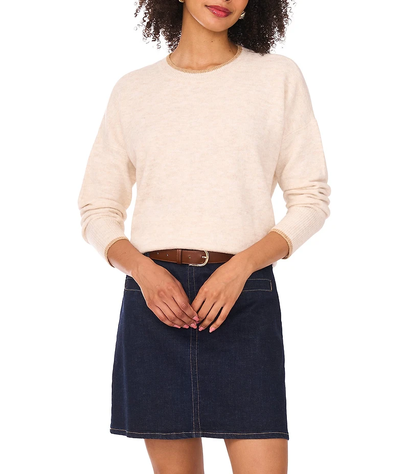 Vince Camuto Round Neck Long Sleeve Sweater