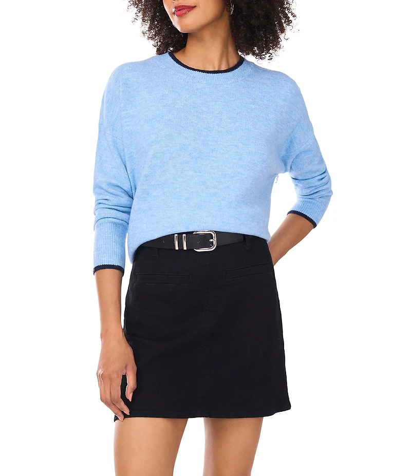 Vince Camuto Round Neck Long Sleeve Sweater