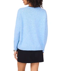 Vince Camuto Round Neck Long Sleeve Sweater