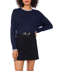 Vince Camuto Round Neck Long Sleeve Sweater