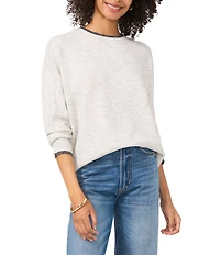 Vince Camuto Round Neck Long Sleeve Sweater