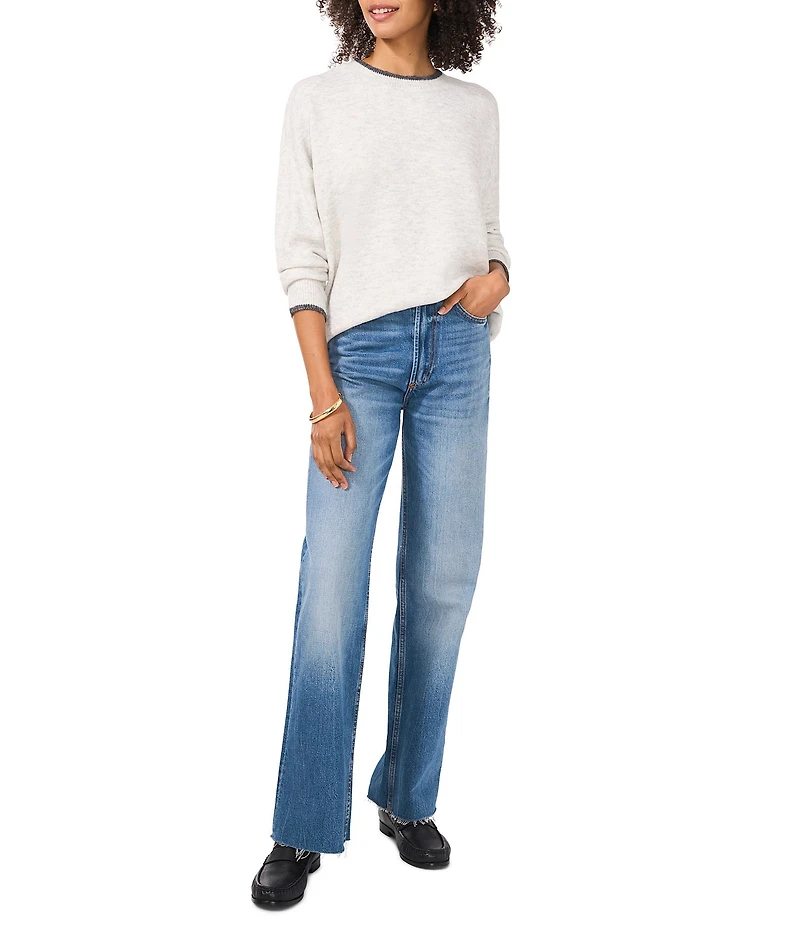 Vince Camuto Round Neck Long Sleeve Sweater
