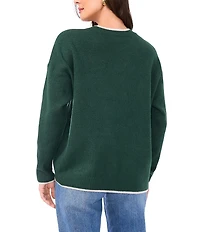 Vince Camuto Round Neck Long Sleeve Sweater