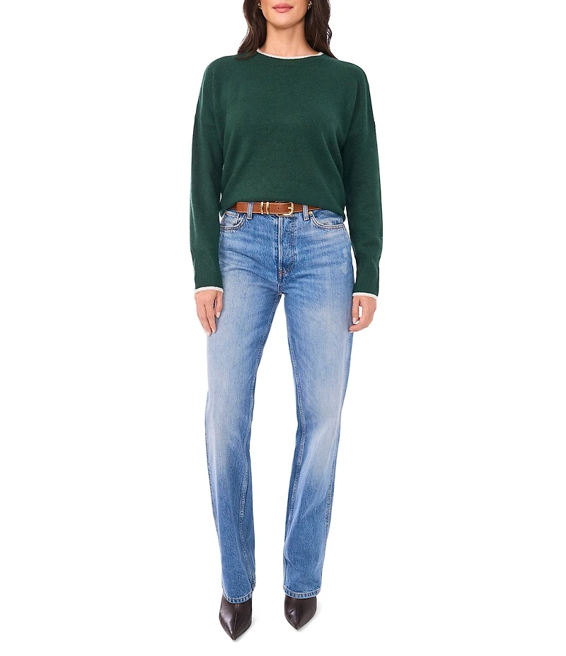 Vince Camuto Round Neck Long Sleeve Sweater