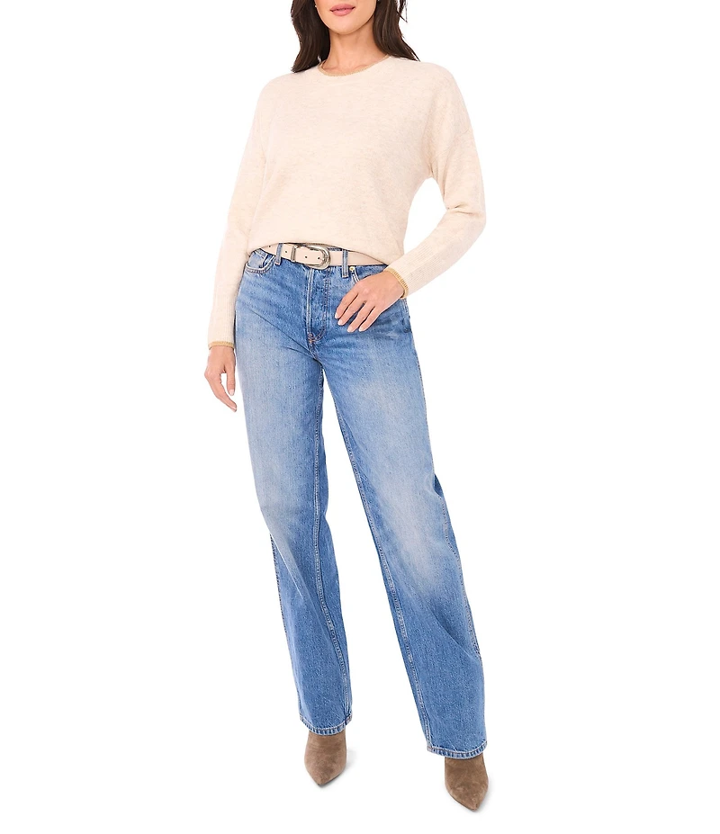 Vince Camuto Round Neck Long Sleeve Sweater