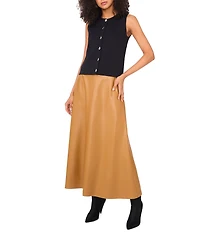 Vince Camuto Round Neck Sleeveless Sweater Vest