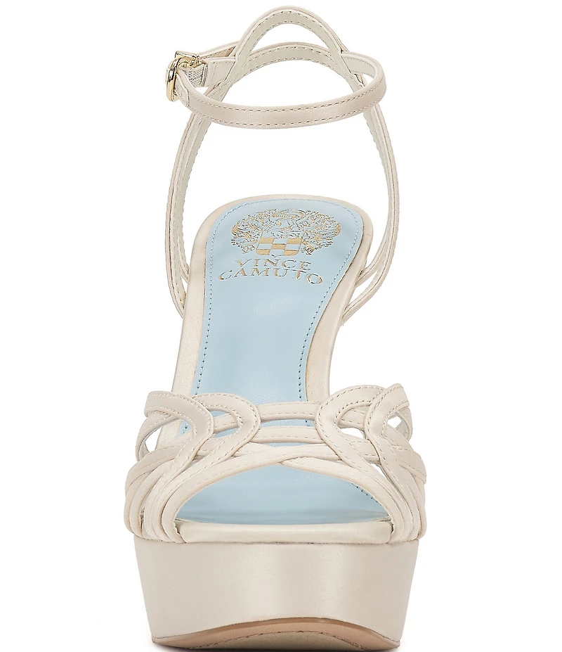 Vince Camuto Samlee Satin Strappy High Heel Dress Platform Sandals