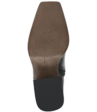 Vince Camuto Sangeti Leather Square Toe Block Heel Tall Boots