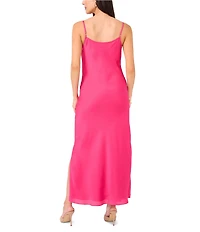 Vince Camuto Satin Cowl Neck Sleeveless Maxi Slip Dress