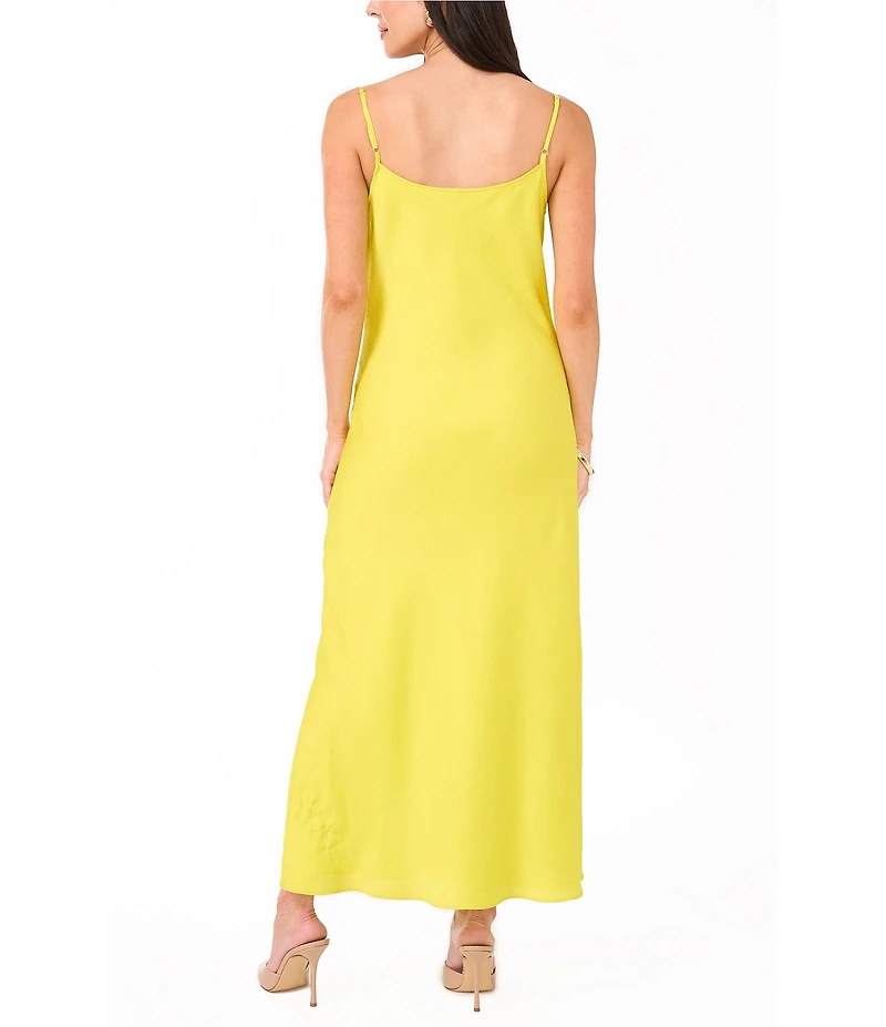 Vince Camuto Satin Cowl Neck Sleeveless Maxi Slip Dress