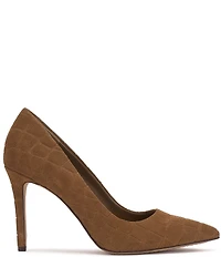 Vince Camuto Savilla Croco Embossed Suede Classic Pumps