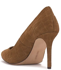 Vince Camuto Savilla Croco Embossed Suede Classic Pumps