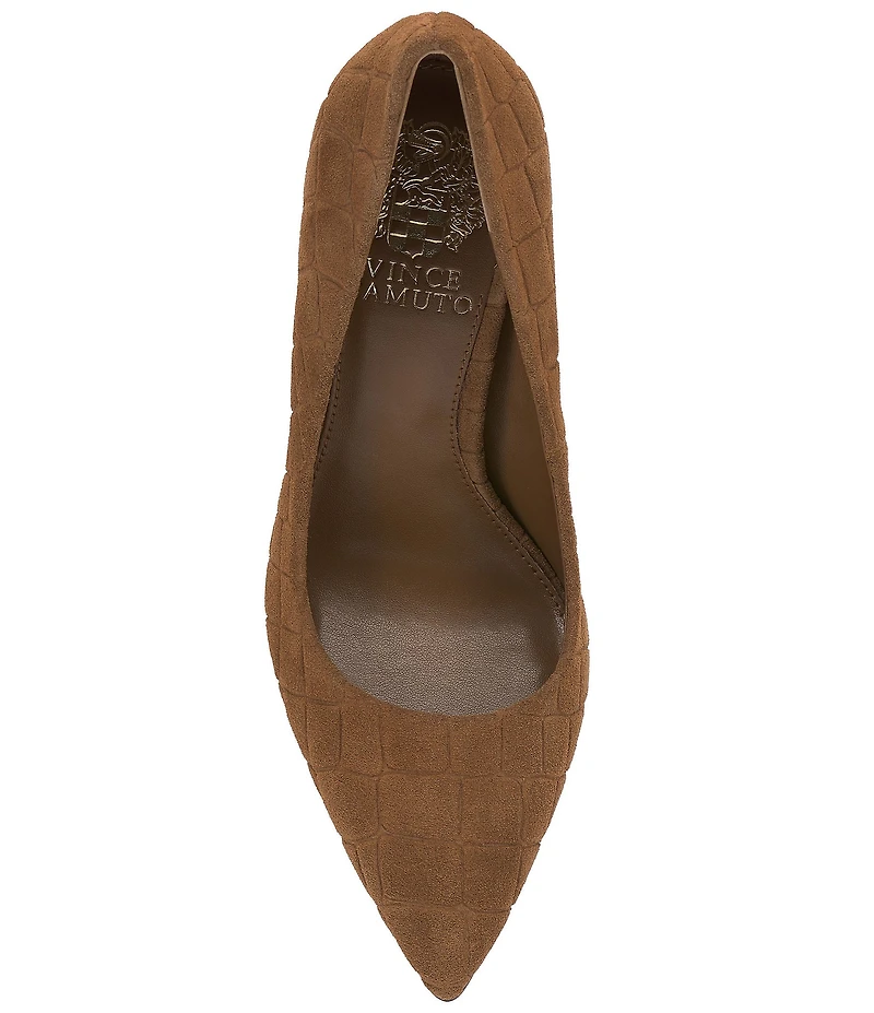 Vince Camuto Savilla Croco Embossed Suede Classic Pumps