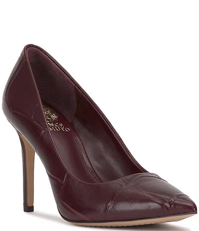 Vince Camuto Savilla Croco Embossed Leather Classic Pumps