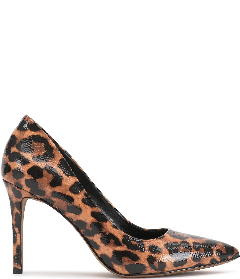 Vince Camuto Savilla Leopard Patent Leather Stiletto Dress Pumps