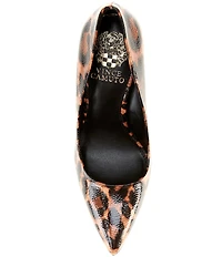 Vince Camuto Savilla Leopard Patent Leather Stiletto Dress Pumps
