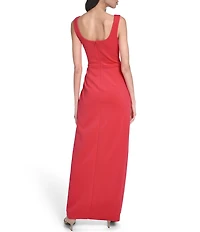 Vince Camuto Scoop Neck Sleeveless Gown