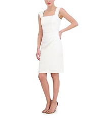 Vince Camuto Scuba Knit Square Neck Sleeveless Bodycon Dress